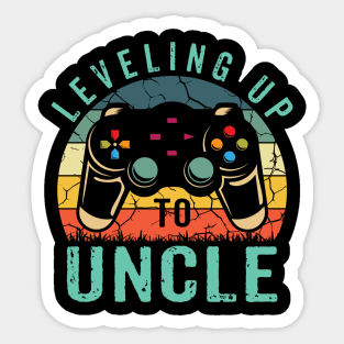 Leveling Up To Uncle Shirt Promoted To Uncle Video Gamer Men Sticker